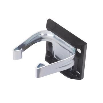 Adjustable plinth clip, screw fix, 30mm high, 24mm offset, steel and plastic