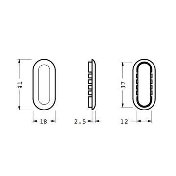 Cover Cap for Concealed Cabinet Hanger (oval)