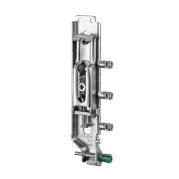 Concealed cabinet hanger, dowel fix, with anti-drop, left hand