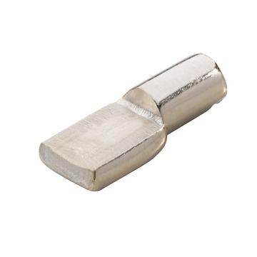 Shelf stud, spade type, 5mm, nickel effect