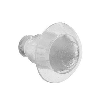 Door buffer, for 5mm drilling, soft plastic, translucent