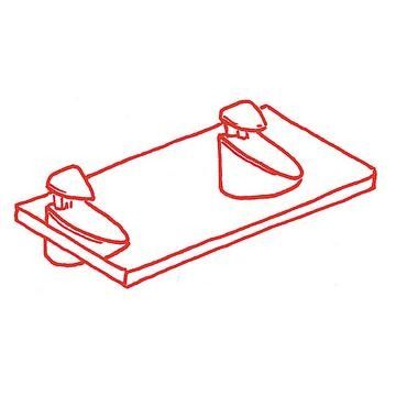 Shelf support, adjustable, 38mm wide, 105mm deep, chrome Shelf support, adjustable, 38mm wide, 105mm deep, chrome