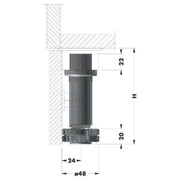 Smile System Big Foot Adjustable Leg