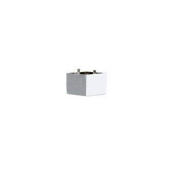 Square stackable feet, 80x80x60mm, bright chrome finish, pack of 4