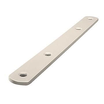 Door jointing plate, 135mm long, steel with almond
