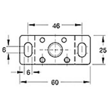 Concealed shelf support heavy duty wall fixing, 12mm diameter x 120mm, bright zinc