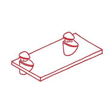 Shelf support, adjustable, 25mm wide, 40mm deep, chrome