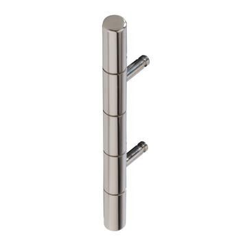 False butt hinge for combination doors, 75mm, bright nickel plated, pair
