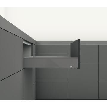 LEGRABOX Orion Grey M height (90.5mm) lay on drawer, 450mm NL with 40kg dynamic load