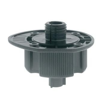 Socket, single dowel fix, 58x65mm, black plastic