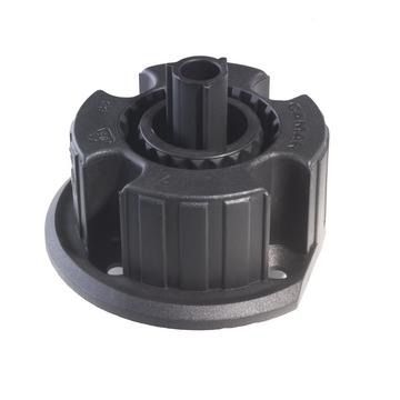 Bulk packed socket, expanding 15mm diameter dowel fix, black plastic
