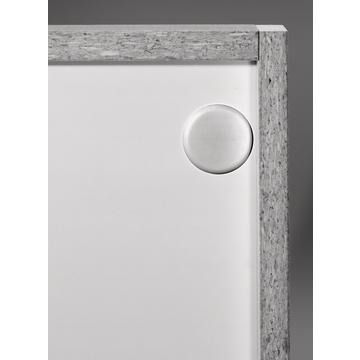 Cover cap for concealed cabinet hanger, 35mm, nickel coloured plastic