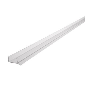 Plinth edging strip, 2500mm, for 18mm plinth, transparent plastic
