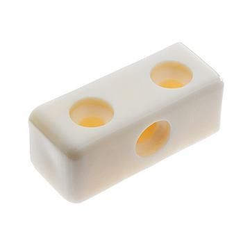 Connector block, 35mm long, almond ral9001 plastic