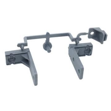 Securing bracket pack for cabinet crossbar front rail, plastic