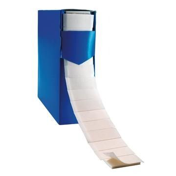 Self-adhesive pads, double sided, 25x12x1.6mm, white