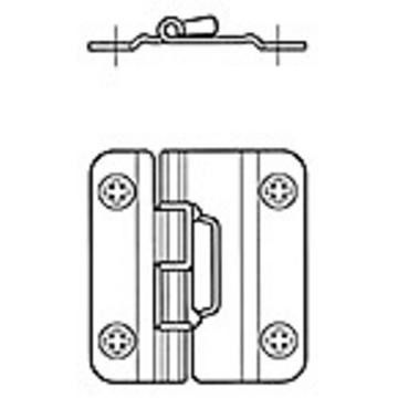 Sliding door connection flap hinge, screw fix, nickel plated