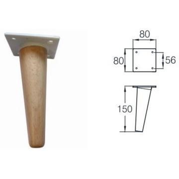 Beech Varnished Leg, 150mm (pack of 4)