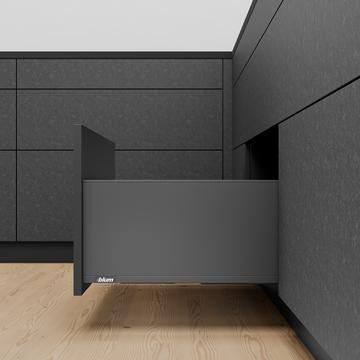 Pre-assembled LEGRABOX drawer with MFC back, 400mm depth, 500mm width, F-height