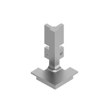 Aluminium top profile external corner joint 90 degree