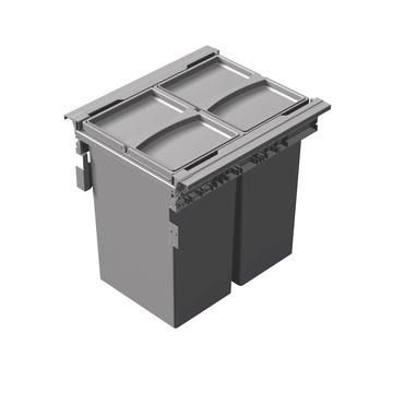 Gollinucci Waste Bin, Grey, 2 x 29L compartment(s), for 450mm cabinet