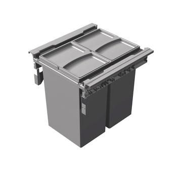 Gollinucci Waste Bin, Grey, 2 x 29L compartment(s), for 500mm cabinet