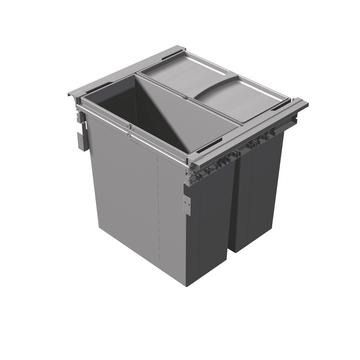 Gollinucci Waste Bin, Grey, 2 x 42L compartment(s), for 600mm cabinet