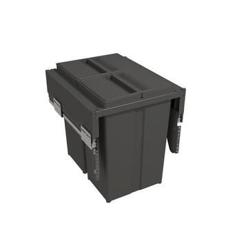 Gollinucci Waste Bin, Anthracite, 2 x 29L compartment(s), for 450mm cabinet