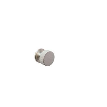 Knurled, Knob, Central hole centre, Brushed Stainless Steel (32mm)