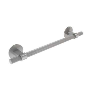 Knurled, Bar Handle, 192mm hole centre, Brushed Stainless Steel Effect (Round Backplate)