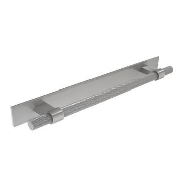 Knurled, Bar Handle, 192mm hole centre, Brushed Stainless Steel Effect (Full Backplate)