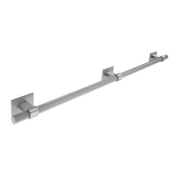 Knurled, Bar Handle, 448mm hole centre, Brushed Stainless Steel Effect (Square Backplate)