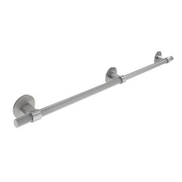 Knurled, Bar Handle, 448mm hole centre, Brushed Stainless Steel Effect (Round Backplate)