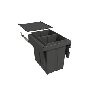 Gollinucci, Waste Bin, Anthracite, 2 x 29L compartment(s), for 450mm cabinet (EVO soft-close model)