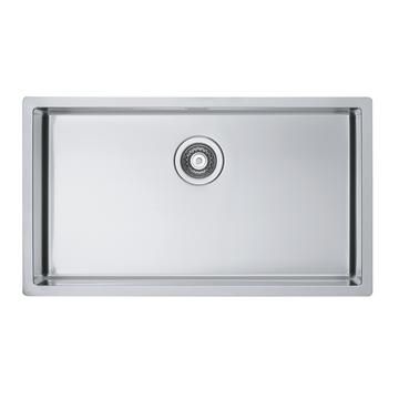 Alveus, Quadrix 60, Stainless Steel, Single bowl, Inset,Undermount, 790x450x200mm (Single Trap Kit)
