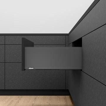 Pre-assembled LEGRABOX TOB, 450mm depth, 400mm width, C height, MFC back