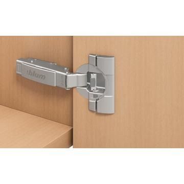 107 degree straight arm CLIP Top BLUMOTION hinge with integrated soft close, screw on boss 107 degree straight arm CLIP Top BLUMOTION hinge with integrated soft close, screw on boss