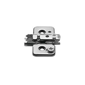CLIP cruciform mounting plate, cam height adjustable 0mm spacing for fixing with chipboard screws - Trade Box of 500
