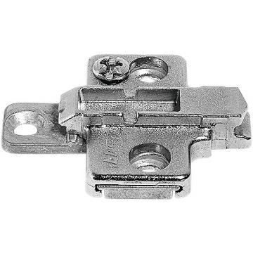 CLIP cruciform mounting plate, 2 part construction 0mm spacing for fixing with c/sunk system screws