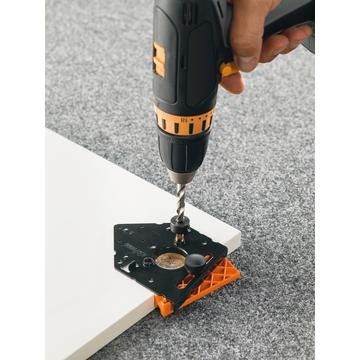 Drilling template for hinges &amp; mounting plates