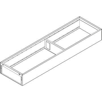 AMBIA-LINE for LEGRABOX, Steel filler frame in Orion Grey, 50mm high, 118mm wide for NL450