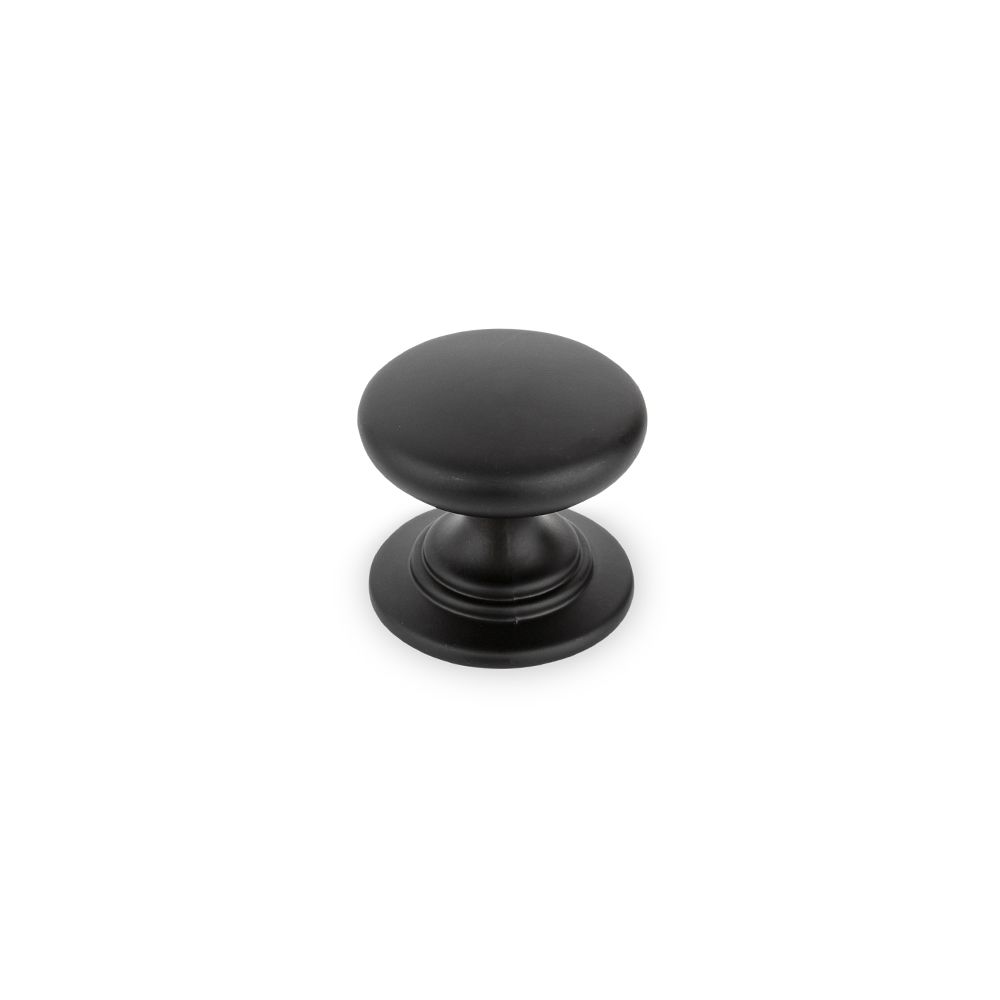 Windsor Round Knob, 32mm Diameter - Matt Black