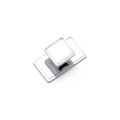 Windsor Square Knob &amp; Back Plate - Chrome