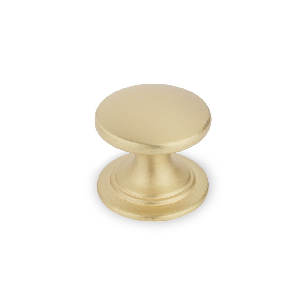 Windsor Round Knob, 38mm Diameter - Satin Brass
