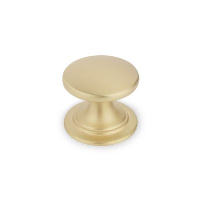 Windsor Round Knob, 38mm Diameter - Satin Brass