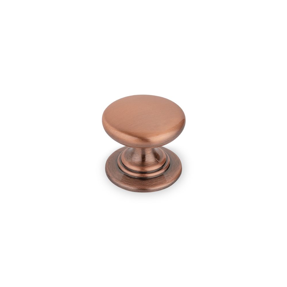 Windsor Round Knob, 32mm Diameter - Antique Copper