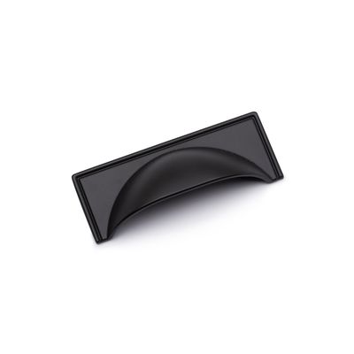 Windsor Cup Handle, 64mm Centres - Matt Black