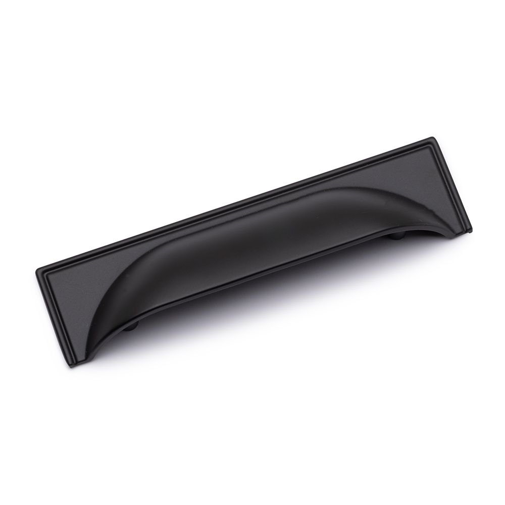 Windsor Cup Handle, 96mm Centres - Matt Black