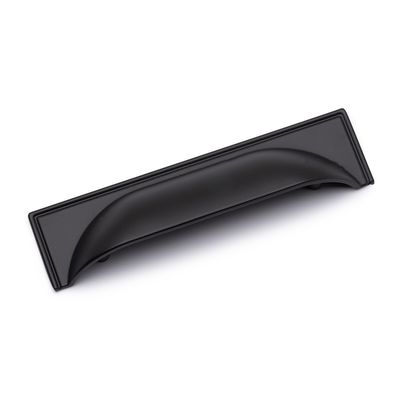 Windsor Cup Handle, 96mm Centres - Matt Black