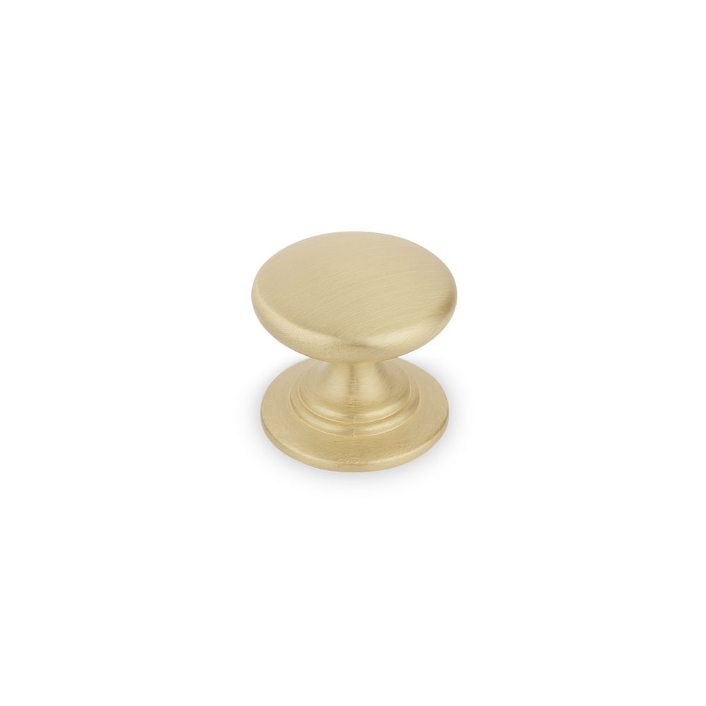 Windsor Round Knob, 32mm Diameter - Satin Brass